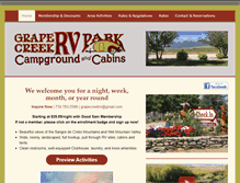 Tablet Screenshot of grapecreekrv.net